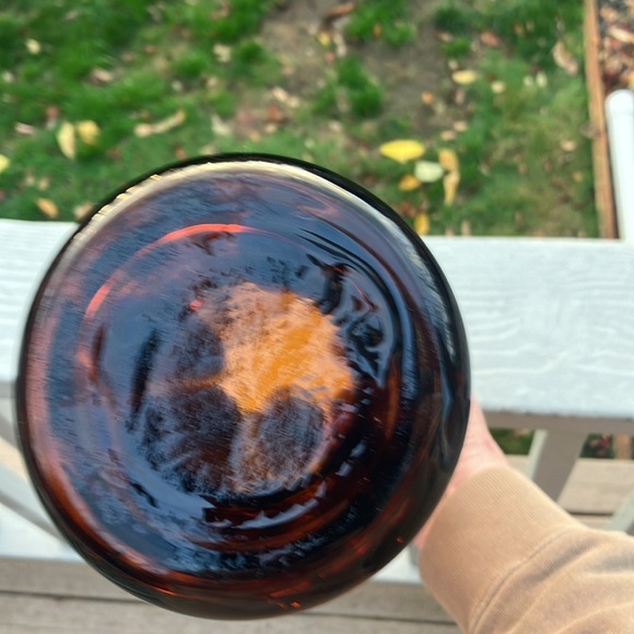 Maestri Vetrai Made in Italy Tortoiseshell Tiger Brown Glass Vase 13x4.25" - Picture 13 of 17